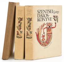 Szentsei György daloskönyve I-II. kötet. Sajtó alá rendezte, az előszót és a jegyzeteket írta: Varga Imre. Bibliotheca Historica. Bp., 1977, Helikon. Hasonmás kiadás. Kiadói papírkötés/kartonált papírkötés, kiadói papír védőborítóban. + Virágénekek és mulatónóták. XVII. és XVIII. század. Összeáll. és jegyzeteket írta: Stoll Béla. Bp., 1956, Magvető. Kiadói félvászon-kötés, kopott, foltos borítóval.