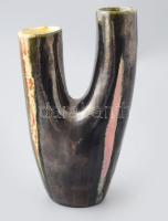 Jelzett (Wiener Werkstätte?) váza, cca 1920, alján kis lepattanással, m: 21 cm