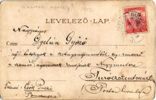 1918 Kimaradási engedély Sárkány Annuskától a Szoknya-Regiment tagjától - házastársi humoros / Permi...