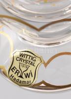 Wittig Crystal kehely, címkével jelzett, m: 13 cm