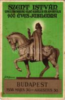 1938 Budapest XXXIV. Nemzetközi Eucharisztikus Kongresszus. Készüljünk a Magyar Kettős Szentévre! Szent István Magyarország első királya és apostola 900 éves jubileuma. Klösz György és Fia / Nonum centenarium s Stephani Regis Hungariae / 34th International Eucharistic Congress s: Fúró Ferenc + "1938 Komárom visszatért" So. Stpl (EB)