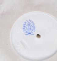 Herendi virágos váza. Kézzel festett, jelzett, sérülésekkel, lepattanásokkal m: 25 cm