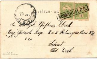 1904 Komárom, Komárno; Klapka szobor. E.D. 42. / statue (EK)