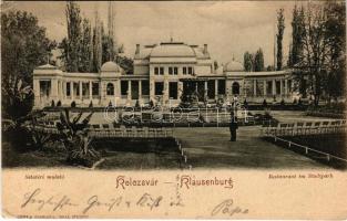 1901 Kolozsvár, Cluj; Sétatéri mulató / Restaurant im Stadtpark / park restaurant, kiosk (EK)