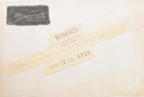 1888 Munkács és környékének katonai térképe, 1:75 000, vászontérkép, 38×51 cm