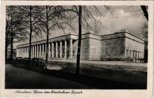 München, Munich; Haus der deutschen Kunst / museum, automobiles. Ottmar Zieher (EK) + "1943 München Hauptstadt der Bewegung" So. Stpl (EK)