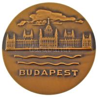 1970-1980. "Budapest" egyoldalas bronz emlékérem, hátoldalán, dísztokban (70mm) T:AU