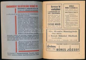 1936 Miskolci Hét - Ipari Kiállítás és Vásár címtára, kiadja: Klein Vilmos reklámvállalata. Miskolc,...