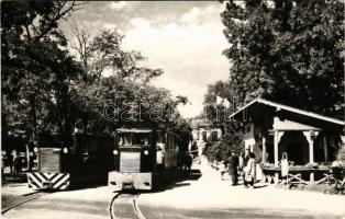 ~1963 Gyöngyös, Úttörővasút vasútállomása, vonatok. Képzőművészeti Alap