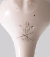 1939 Herendi Waldstein rust mintás szószos kanál, jelzett, kopással, h: 14 cm