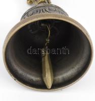 Bronz asztali csengő plasztikus díszítéssel 15 cm