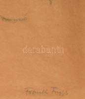 Frank Frigyes (1890-1976): Arckép. Nyomat, papír. Jelzett. 29x20 cm. Üvegezett fakeretben