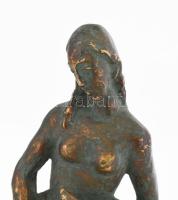 Hygia (Hygieia) istennő, bronzírozott szobra, jelzett: HB. m: 40,5 cm