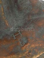 Hygia (Hygieia) istennő, bronzírozott szobra, jelzett: HB. m: 40,5 cm