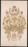 cca 1865 Báró Konradsheim portréja, keményhátú fotó Veress Ferenc kolozsvári műterméből, 10,5×6,5 cm