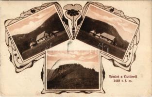 1912 Kapnikbánya, Cavnic; Részlet a Guttinról (Gutin-hegység). Terray Gyula kiadása / Muntii Gutai / mountain range, details. Art Nouveau (fl)