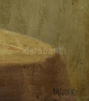 Hollós-Holczer Károly (1873-?): Virágcsendélet. Olaj, vászon, dekoratív fakeretben 68x55 cm