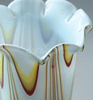 Carlo Moretti anyagában színezett váza, jelzés nélkül, hibátlan, m: 36,5 cm