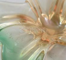 cca 1960 Murano színátmenetes asztaldísz, jelzés nélkül, m: 17,5 cm