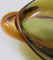 Cseh színátmenetes asztaldísz, 28x17 cm