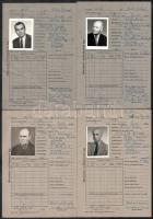 1953 Sakkozók fényképes személyi lapjai, 10 db