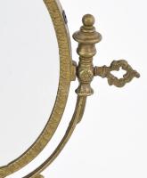 Asztali tükör. Réz kerettel. Mozgatható 39 cm