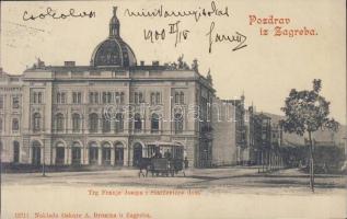 Zagreb Franz Joseph square with the Starcevic building