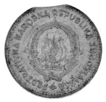 Jugoszlávia 1953. 50p Al technológiai hibás veret (lapkavég) T:VF
Yugoslavia 1953. 50 Para Al techn...