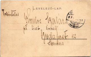 1907 Muraszombat, Murska Sobota; M. kir. állami népiskola, gyógyszertár. Czipott József kiadása / sc...