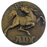 Pátzay Pál (1896-1979) DN "Ady" kétoldalas, öntött bronz plakett (~83-84mm) T:XF / Hungary...
