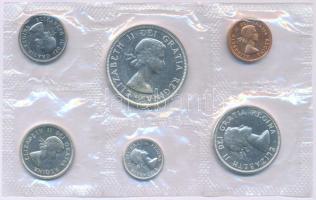 Kanada 1963. 1c - 1D (6xklf) forgalmi sor fólia tokban T:PP Canada 1963. 1 Cent - 1 Dollar (6xdiff) ...