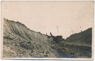 Aknaszlatina, Slatinské Doly, Szolotvino, Solotvyno (Máramaros); vasútépítés / railway line construction. photo (fl)