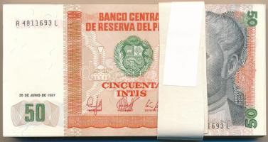 Peru 1987. 50I (88x) sorszámkövető sorozatokkal T:AU Peru 50 Intis (88x) with consecutive serials C:AU Krause P#131b