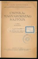 Wünscher Frigyes: Csonka-Magyarország sajtója. I. rész: Budapest. Gyűjtötte és összeáll.: - - . A Sajtó Könyvtára 3. sz. Bp., 1927, Csáthy Ferenc (MTI-ny.), 110 p. Papírkötésben, kissé sérült borítóval, régi intézményi bélyegzővel, volt könyvtári példány.