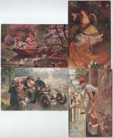 Kb. 91 db RÉGI motívum képeslap vegyes minőségben: szép hölgyek