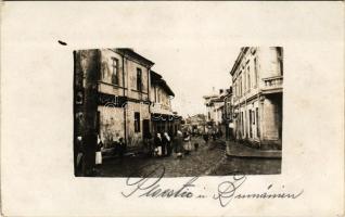 Ploiesti, Ploesti, Ploesci; a város a német megszállás alatt, gyógyszertár, üzletek / WWI town during the German military occupation, pharmacy, shops. photo (fl)