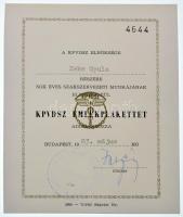 ~1980. "KPVDSZ (Kereskedelmi, Pénzügyi és Vendéglátó-ipari Dolgozók Szak­szer­vezete) Eredménye...