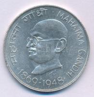 India 1969. 10R Ag "Mahatma Gandhi" T:AU,XF patina India 1969. 10 Rupees Ag "Mahatma Gandhi" C:AU,XF patina Krause KM#185