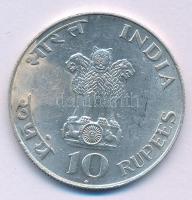 India 1969. 10R Ag "Mahatma Gandhi" T:AU,XF patina
India 1969. 10 Rupees Ag "Mahatma...