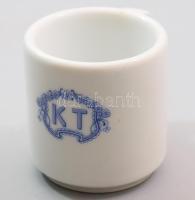 Epiag Hüttl, Bán és Mihalik porcelán csézze, KT monogrammal, m: 7 cm