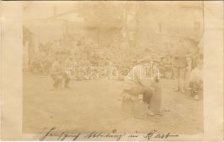 Rast, német katonai csapatok / WWI German military, group of soldiers. photo