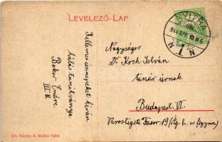 1914 Nyitra, Nitra; Zobor millenniumi oszlop, emlékmű. Schwarz A. kiadása 505. (W. L. ?) / Hungarian...