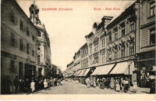 1905 Zagreb, Ilica, Rue Ilica / street, hotel, shops