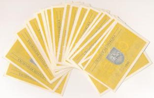 Litvánia 1991. 0,1T "Kupon" (14x) sorszámkövető sorozatokkal + 0,2T "Kupon" (14x...