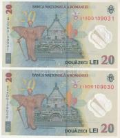 Románia 2021. 20L (2db) sorszámkövetők T:UNC
Romania 2021. 20 Lei (2pcs) consecutive serials C:UNC
...