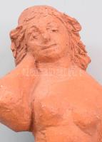 Horváth Anna (1924 - 2005): Madonna. Terrakotta, jelzett, m: 43 cm