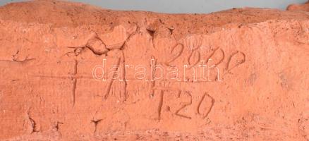 Horváth Anna (1924 - 2005): Madonna. Terrakotta, jelzett, m: 43 cm