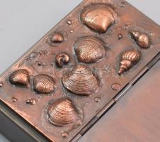 Iparművészeti Vállalat, Kótai József (1940-): Cigarettatárca. Jelzés nélkül, 19x11 cm, proveniencia:...