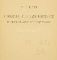 Janet, Paul: A politikai tudomány története az erkölcstanhoz való viszonyában. I-III. köt. Ford.: Lő...
