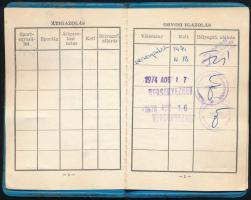 1974 JUTA Gyári Torna Egylet arcképes igazolvány